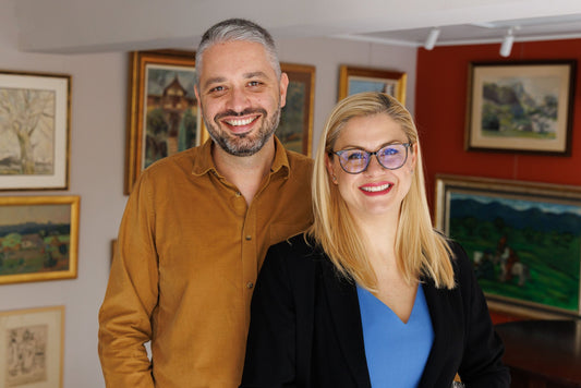 Krasimir Radev and Petya Radeva in their gallery "Royale" in Sofia, Bulgaria.