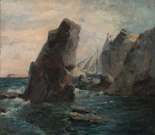 Оригинална картина на Александър Мутафов "Опасни скали", 1933 от Галерия Роял
