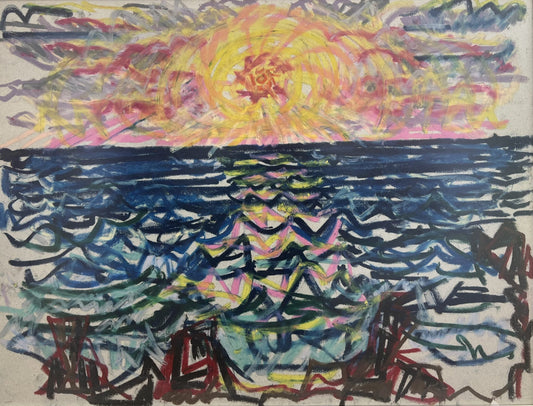 Оригинална картина на Атанас Пацев "Изгрев", 1978г. от Галерия Роял