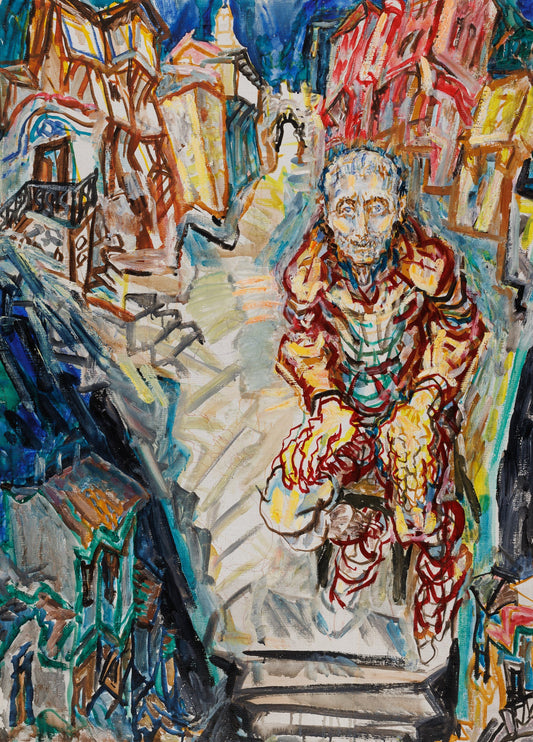 Оригинална картина на Атанас Пацев "Мильо на входа на стария град, Пловдив" от Галерия Роял