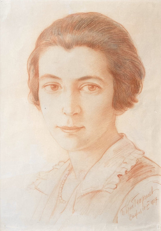 Оригинална картина на Борис Георгиев "Женски Портрет", София 1927 от Галерия Роял