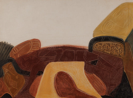 Оригинална картина на Димитър Казаков - НЕРОН "Пейзаж с композиция от фигури" от Галерия Роял