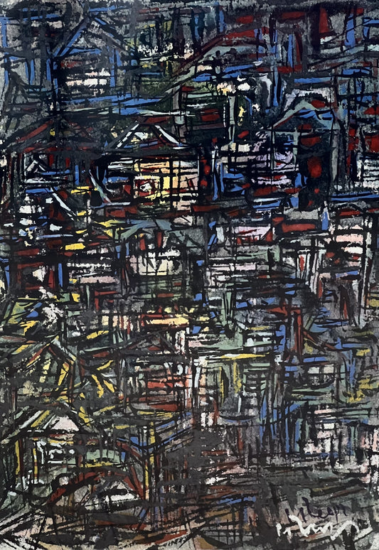 Оригинална картина на Иван Георгиев - Рембранда "Къщи" от Галерия Роял