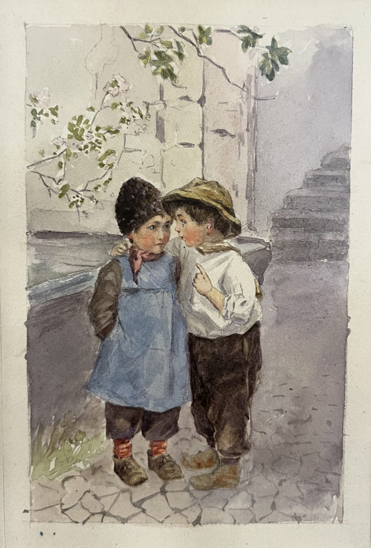 Оригинална картина на Йозеф Питер "Българчета" от Галерия Роял