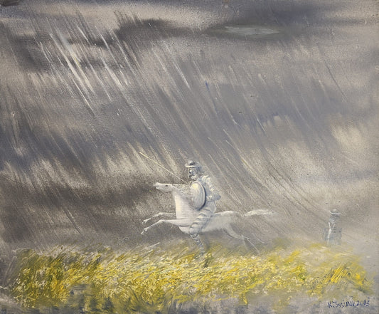 Оригинална картина на Кеазим Исинов "Дон Кихот" от Галерия Роял