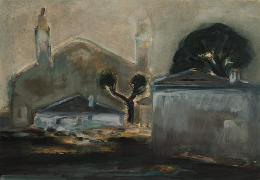 Оригинална картина на Найден Петков "Градски пейзаж" от Галерия Роял