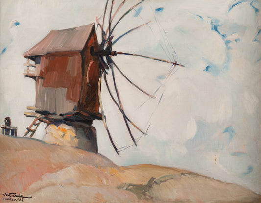 Оригинална картина на Никола Танев "Старата мелница в Созопол", 1928 от Галерия Роял