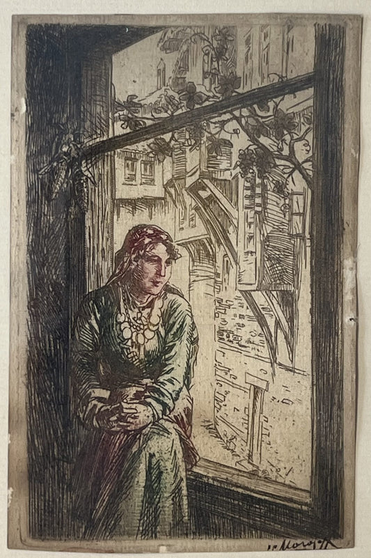 Оригинална картина на Петър Морозов "През Прозореца" от Галерия Роял