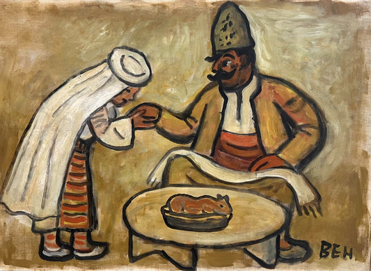 Оригинална картина на Стоян Венев "Кум" от Галерия Роял