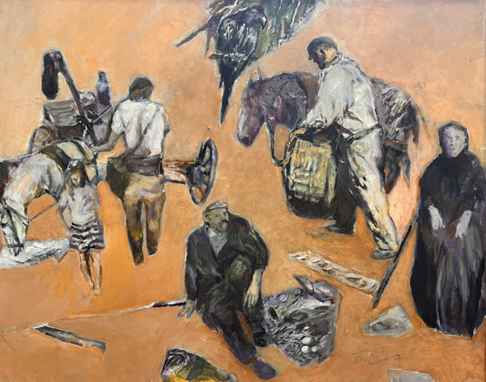 Оригинална картина на Теофан Сокеров "Пазар" от Галерия Роял