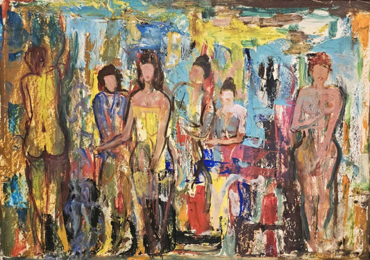 Оригинална картина на Васил Иванов "Монмартър, Париж", 1972 от Галерия Роял