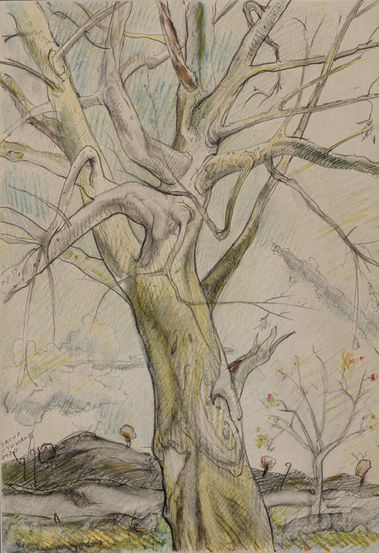 Оригинална картина на Васил Стоилов "Дърво", 1970 от Галерия Роял