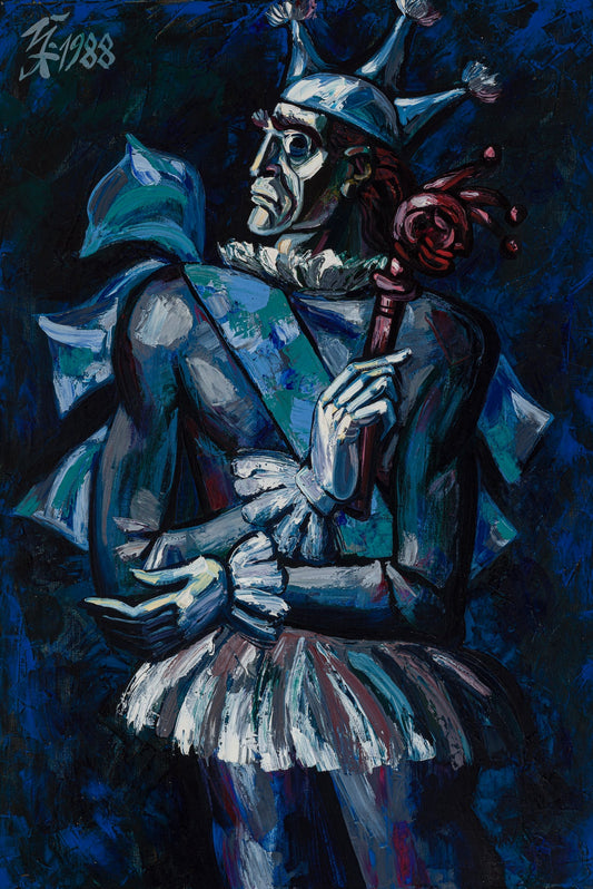 Оригинална картина на Йоан Левиев "Арлекин" от Галерия Роял